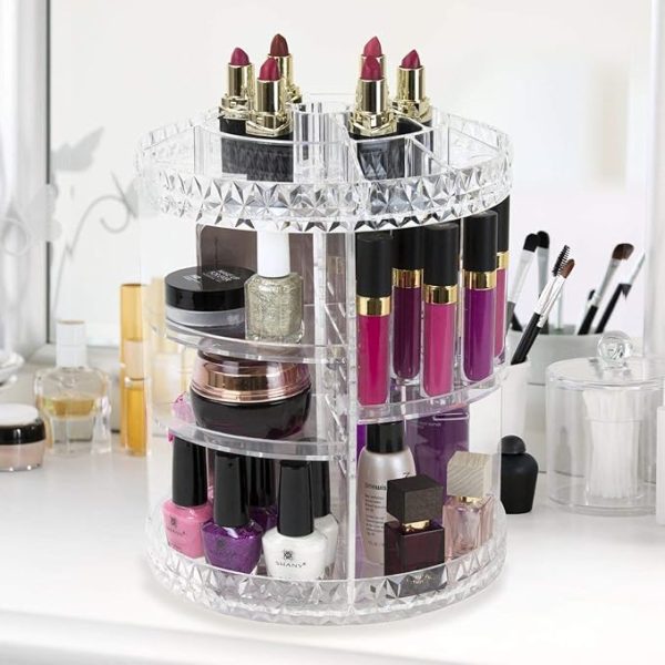 Buy 360° Rotating Crystal Makeup Organizer